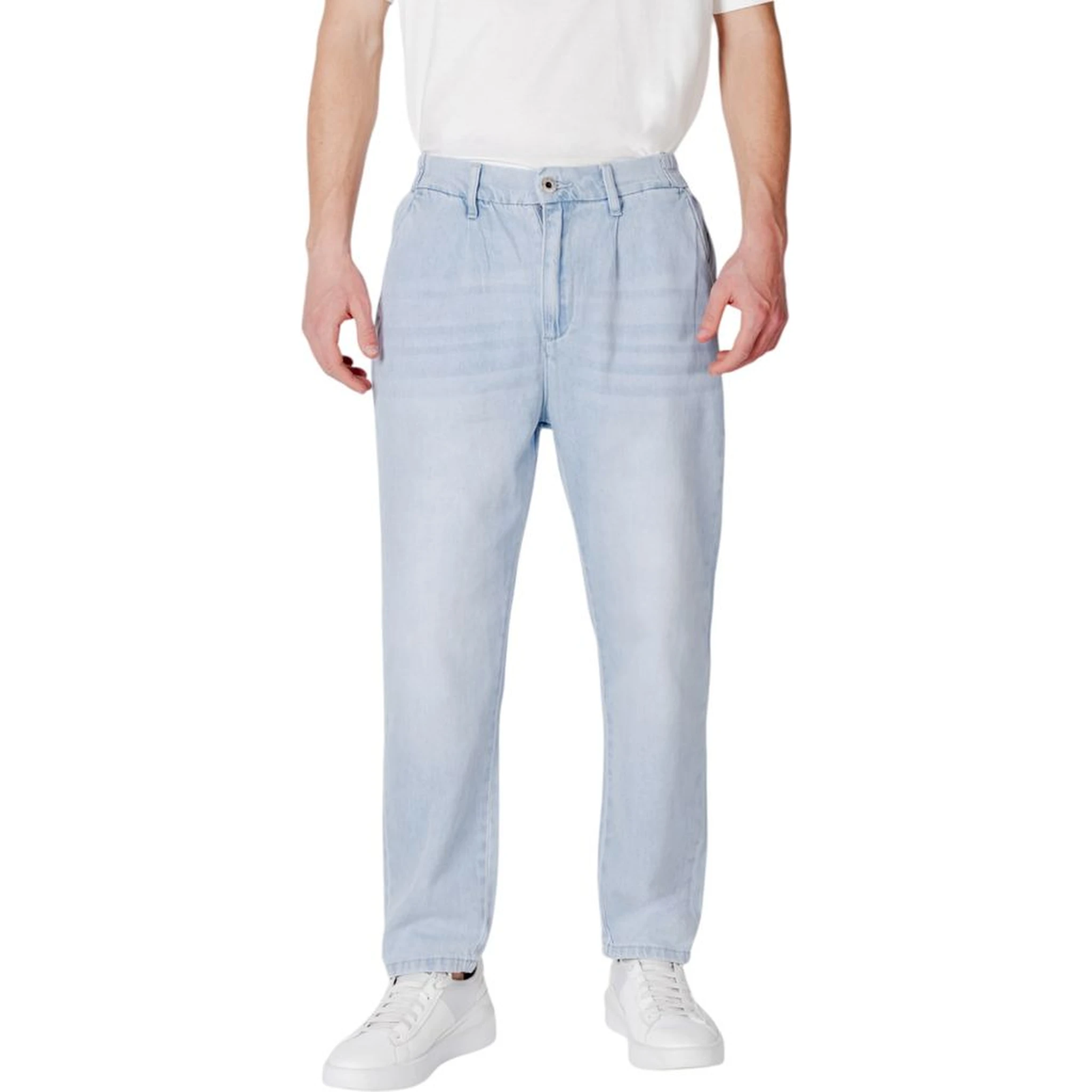Blue Cotton Slim Fit Jeans