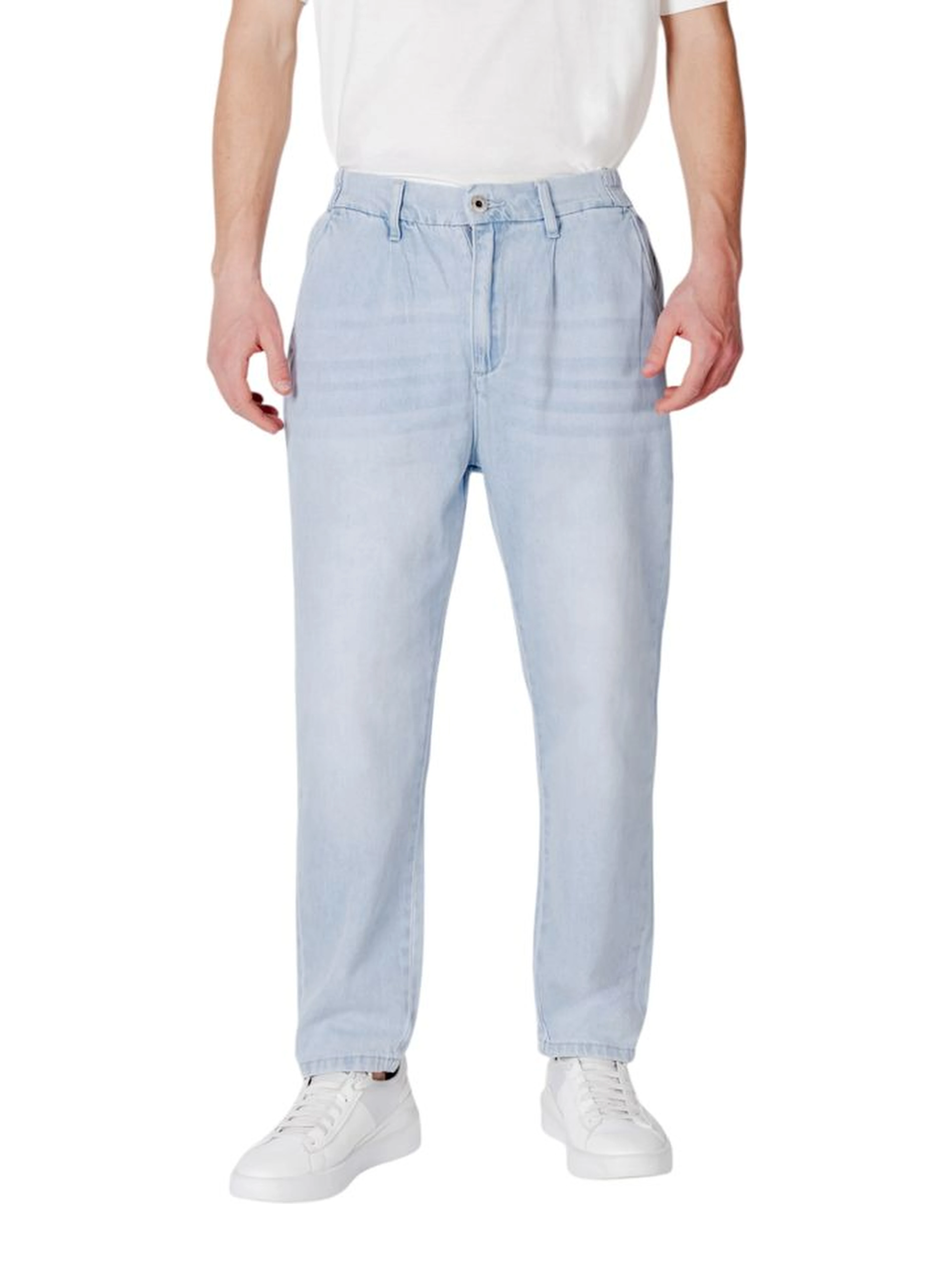 Blue Cotton Slim Fit Jeans