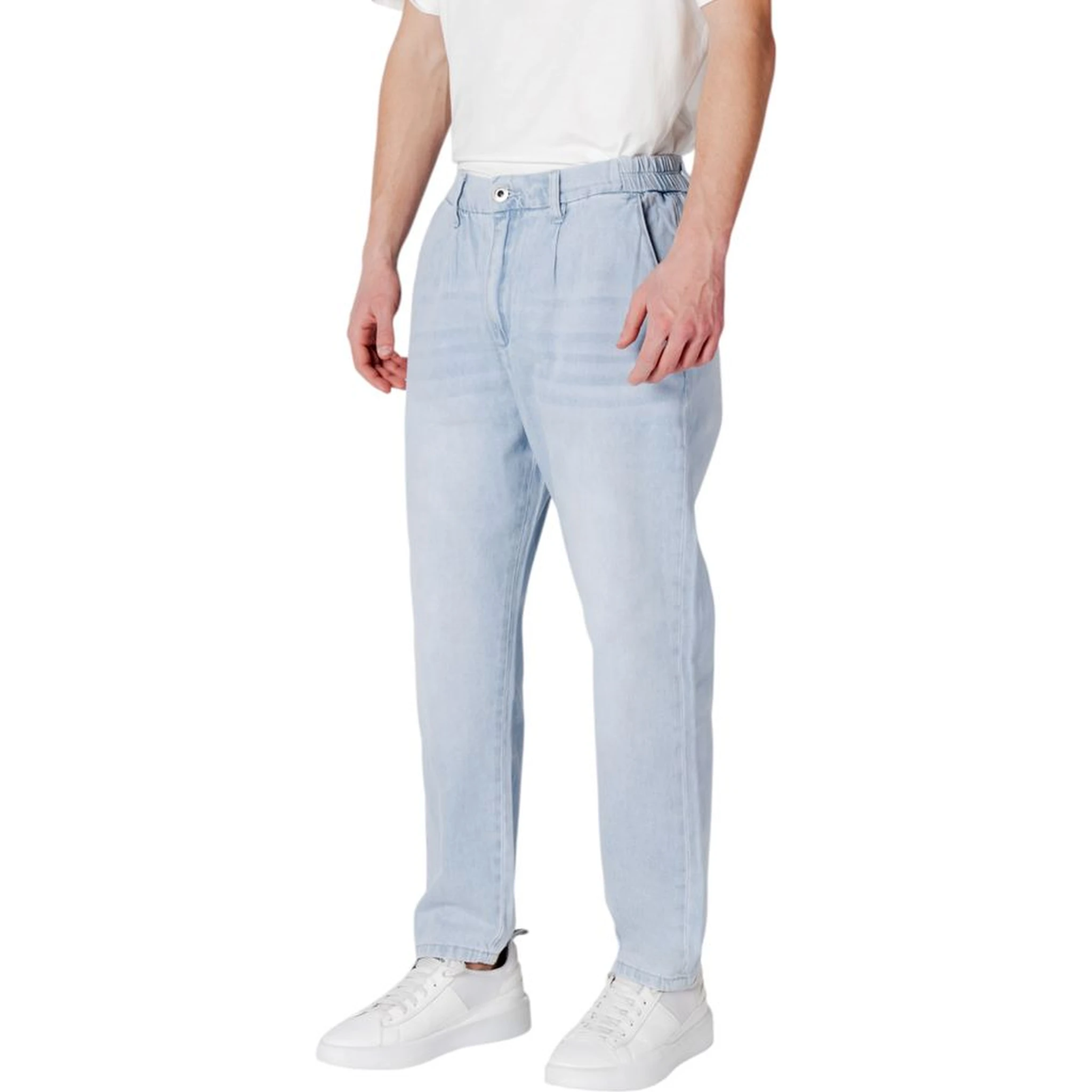 Blue Cotton Slim Fit Jeans