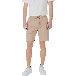 Beige Cotton Bermuda Shorts