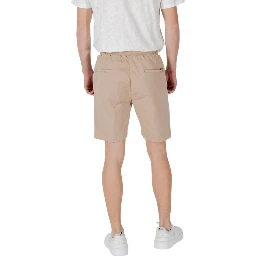Beige Cotton Bermuda Shorts