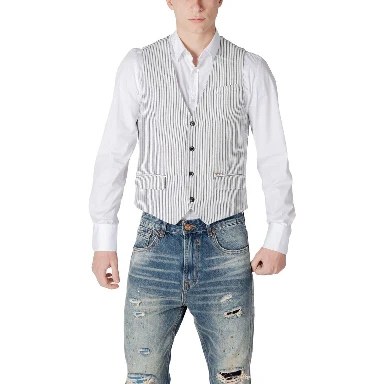 Black Linen Waistcoat