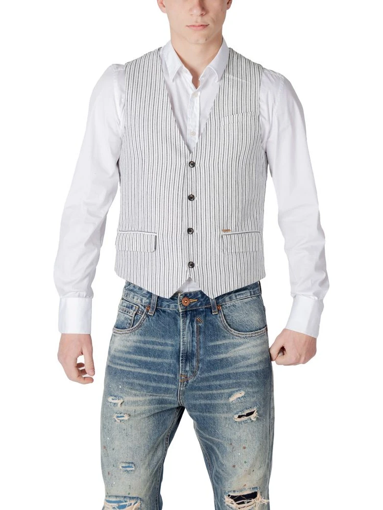 Black Linen Waistcoat