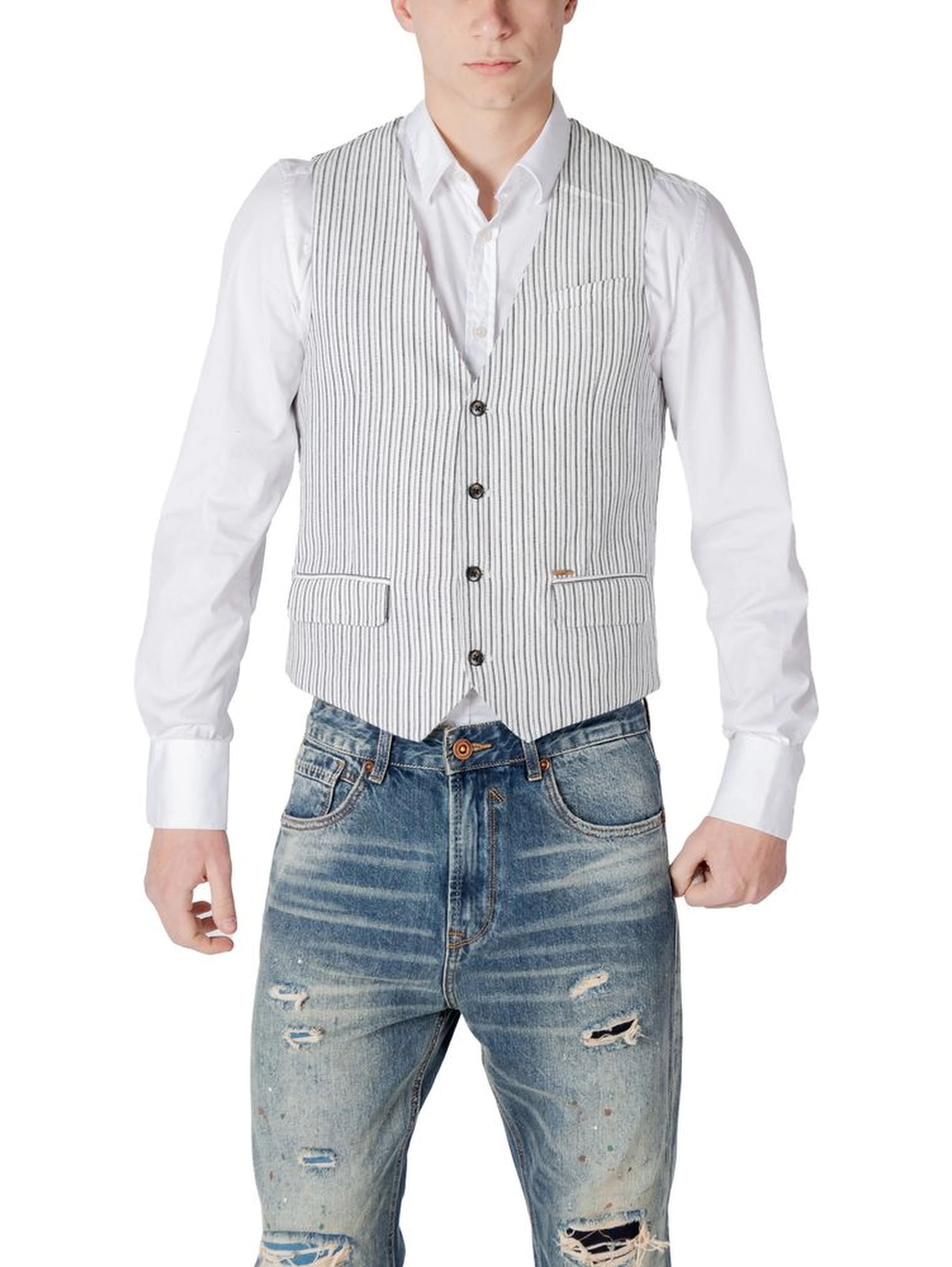 Black Linen Waistcoat