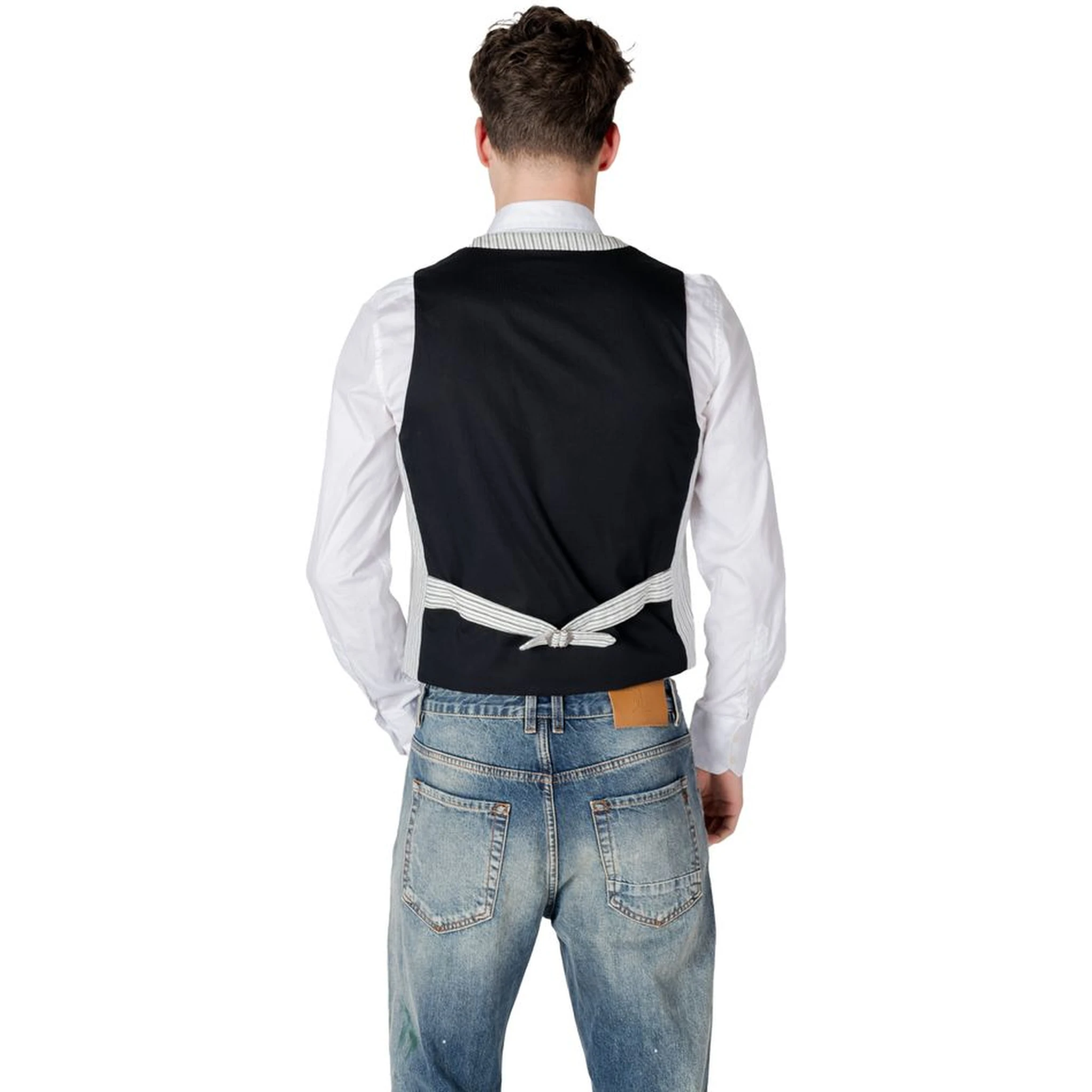 Black Linen Waistcoat