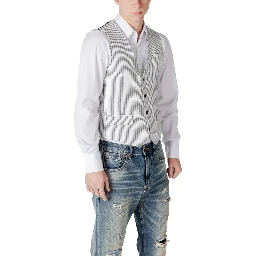 Black Linen Waistcoat