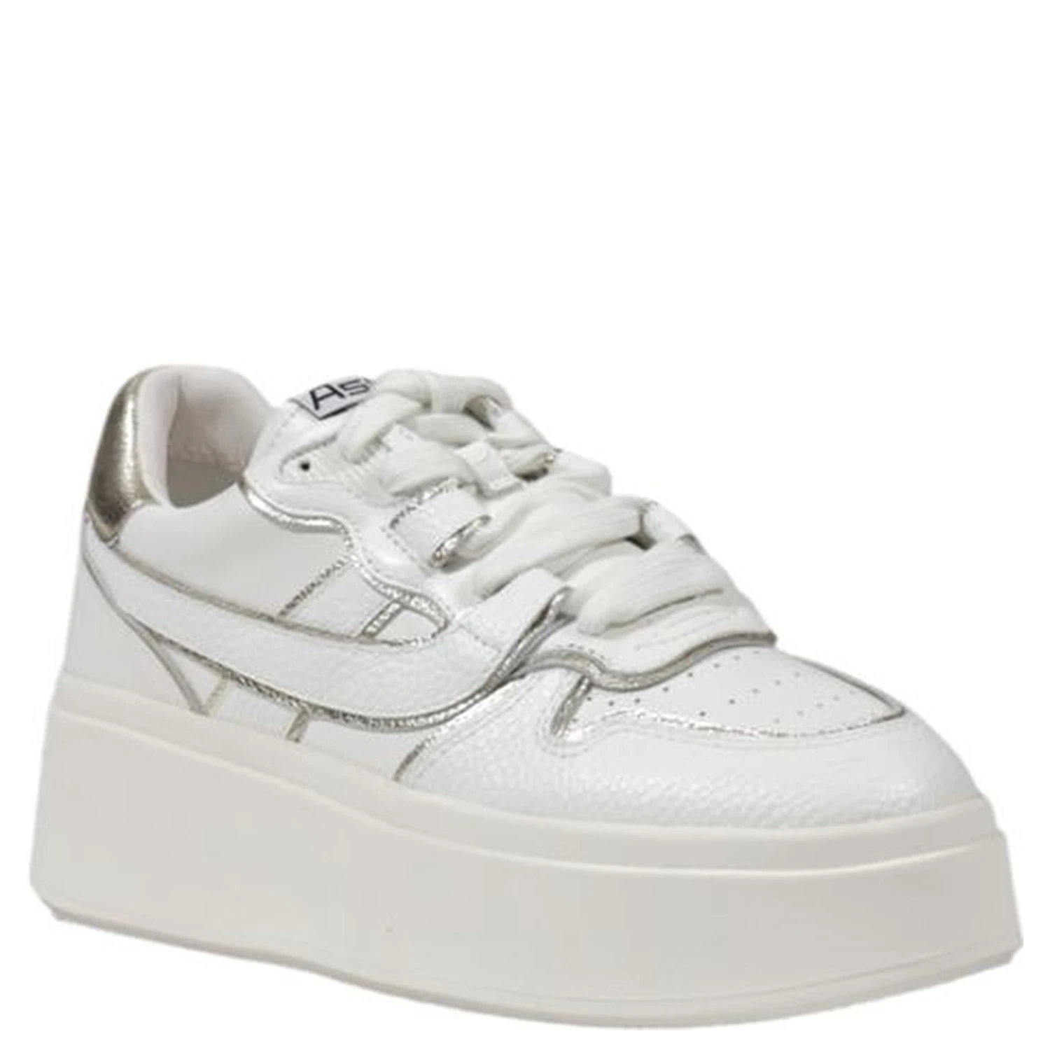 White Leather Platform Sneakers
