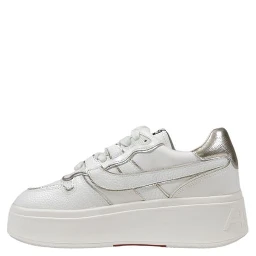White Leather Platform Sneakers