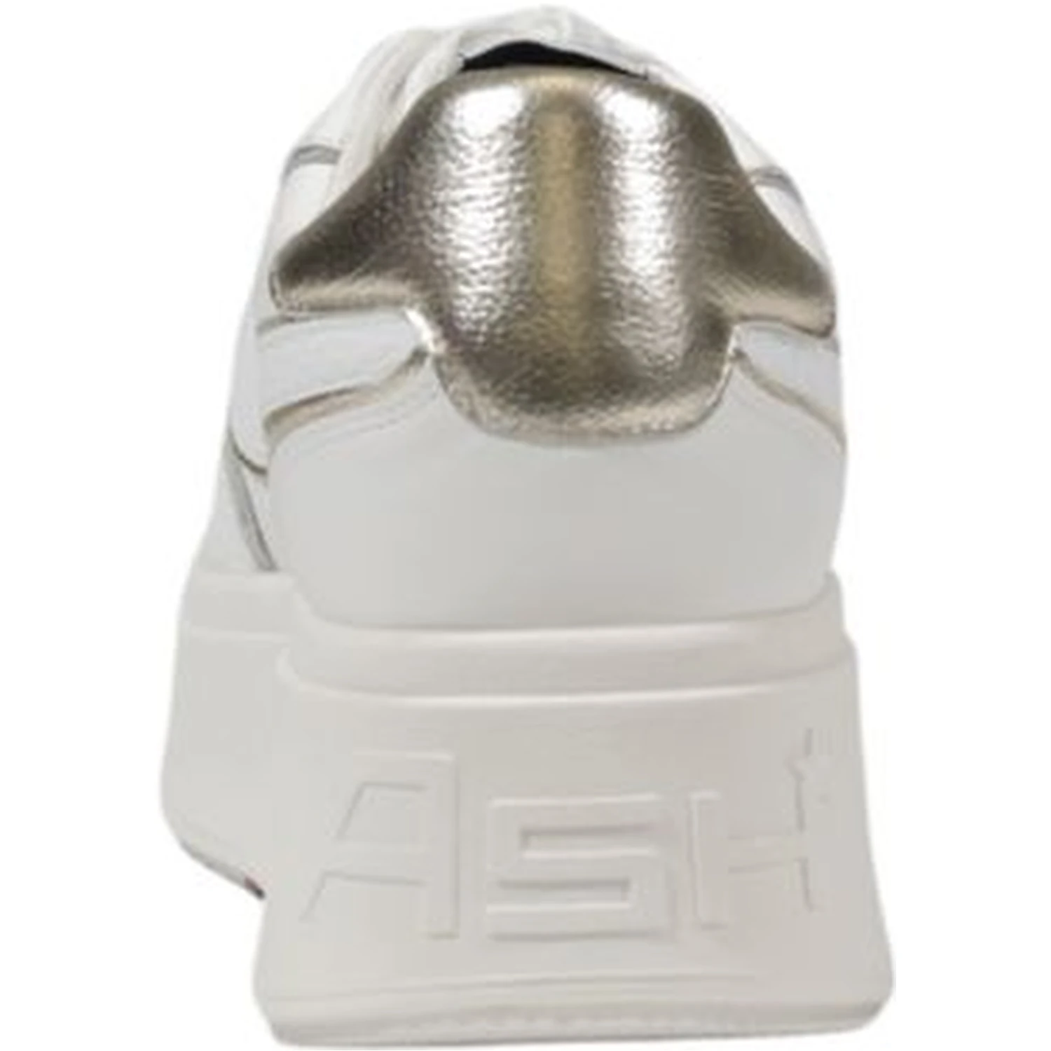 White Leather Platform Sneakers