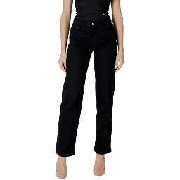 Black Cotton Relaxed Fit Jeans