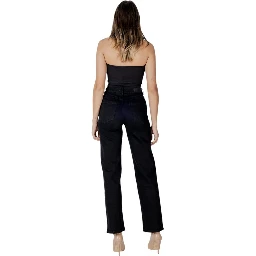 Black Cotton Relaxed Fit Jeans