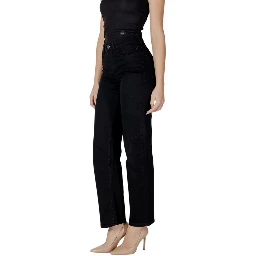 Black Cotton Relaxed Fit Jeans