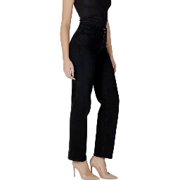 Black Cotton Relaxed Fit Jeans