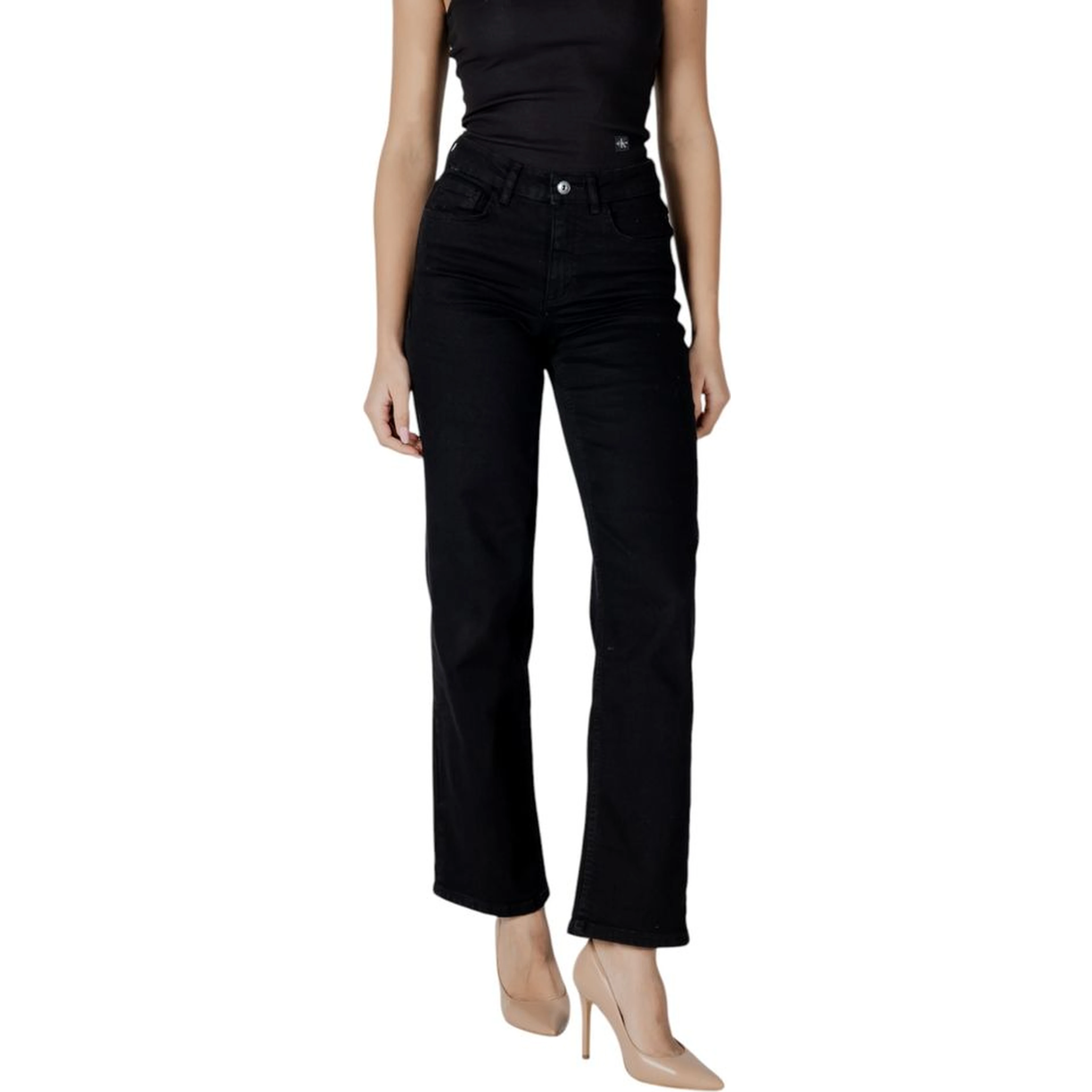 Black Cotton Relaxed Fit Jeans