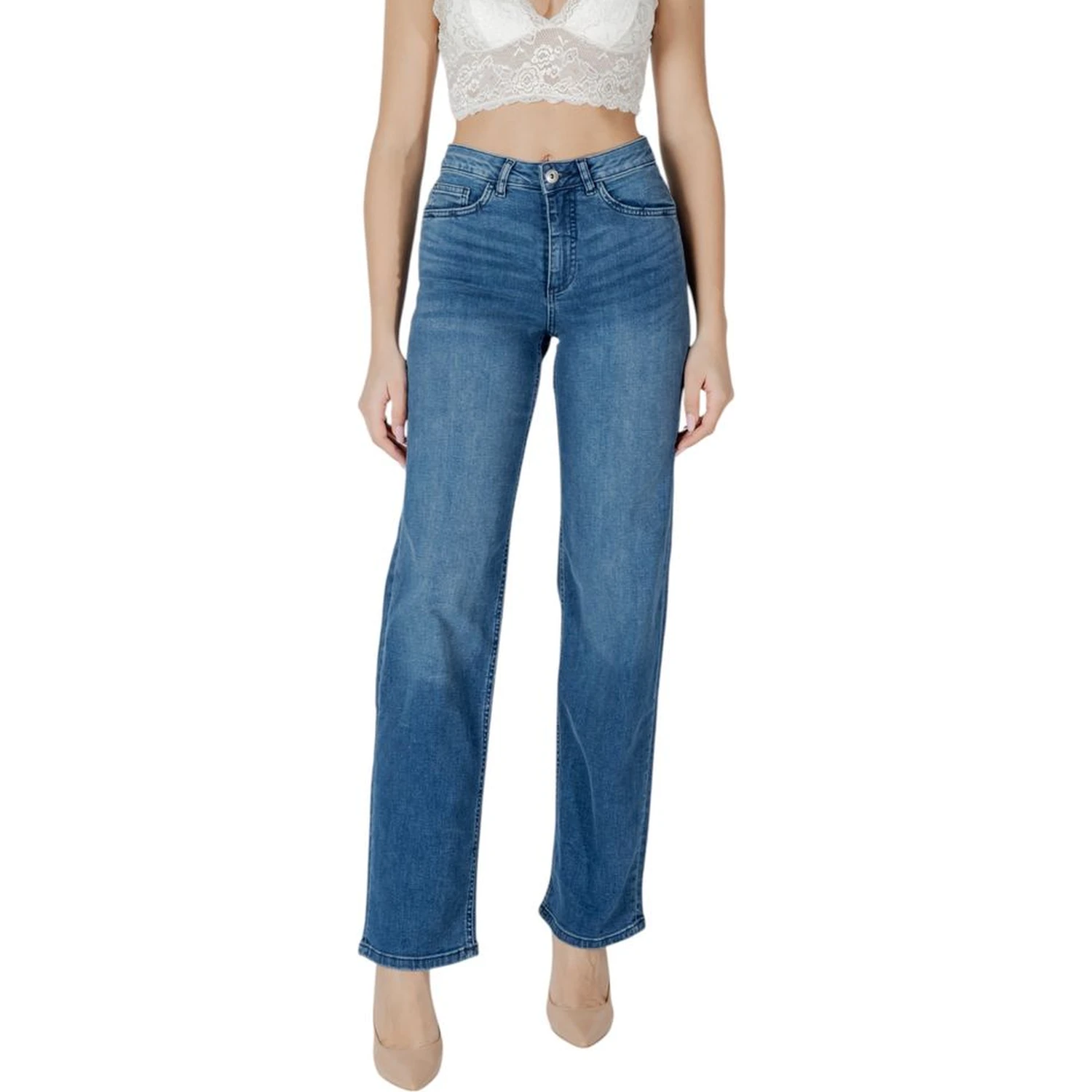 Blue Cotton Relaxed Fit Jeans