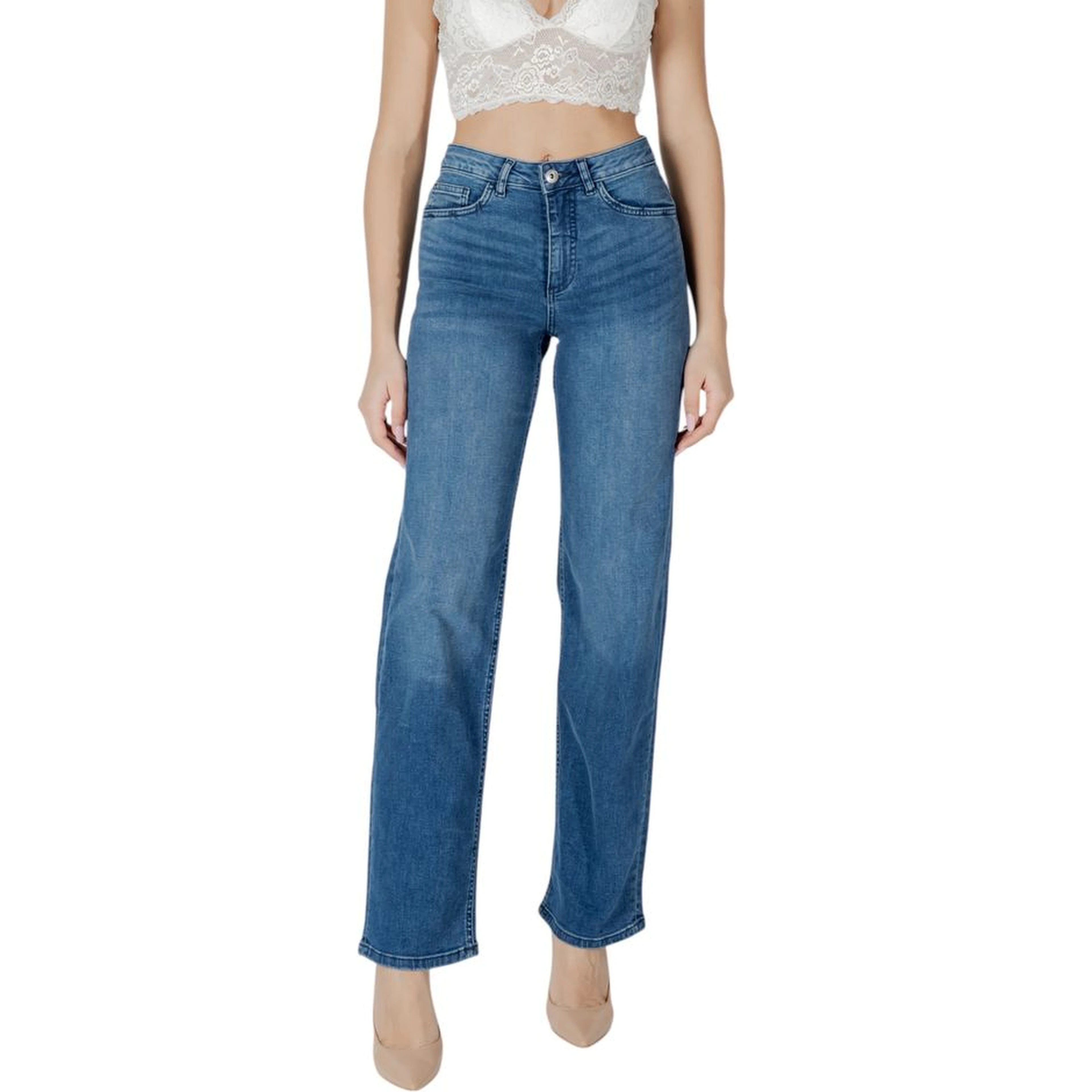 Blue Cotton Relaxed Fit Jeans