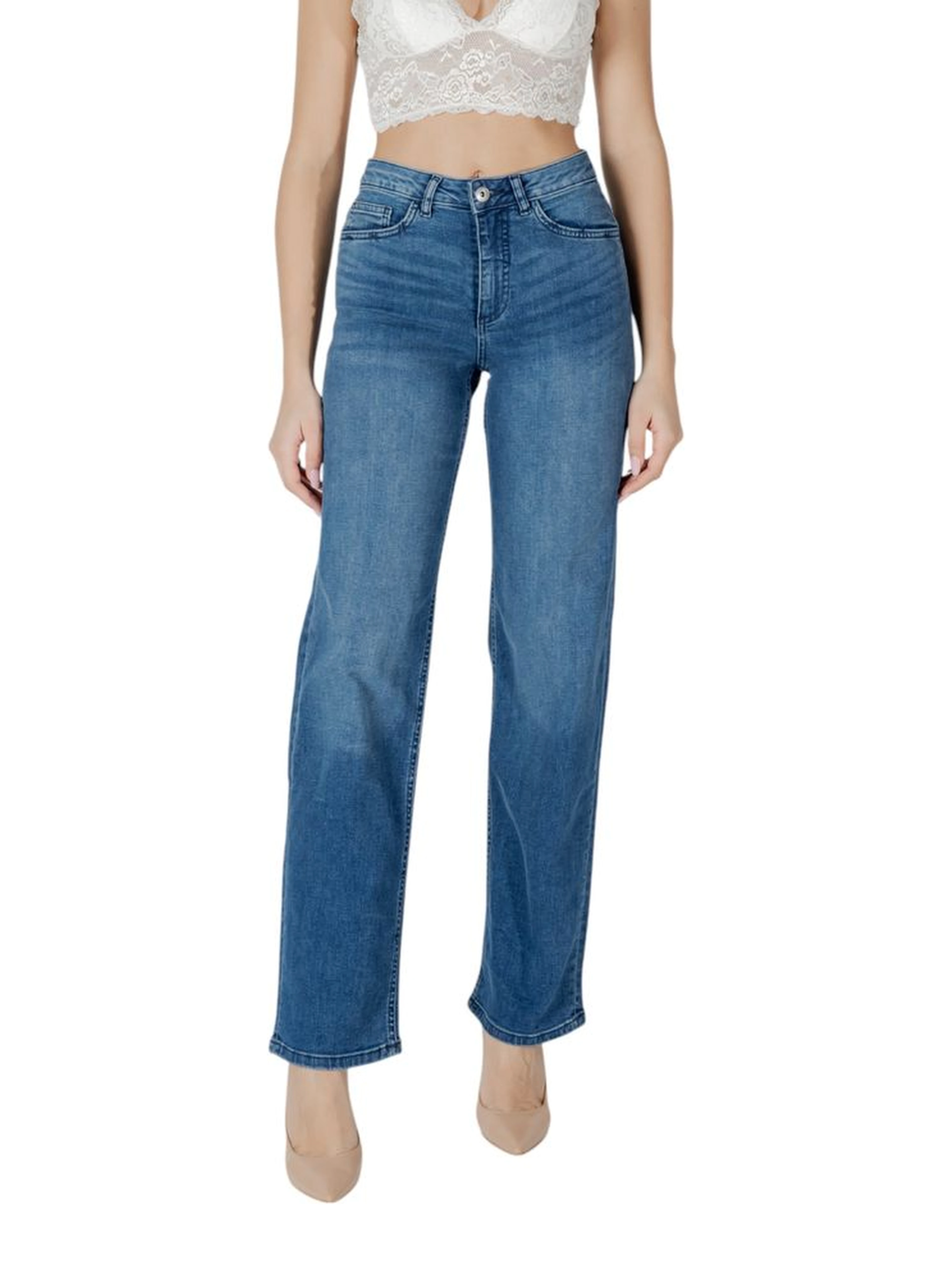 Blue Cotton Relaxed Fit Jeans