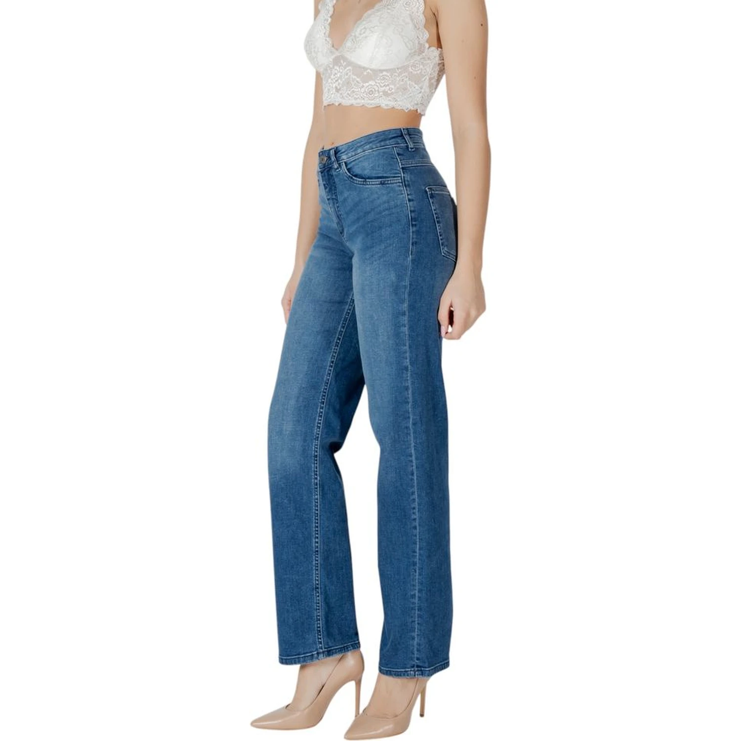 Blue Cotton Relaxed Fit Jeans