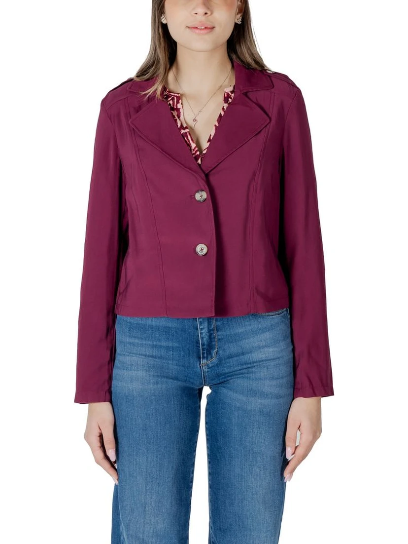 Purple Viscose Parka