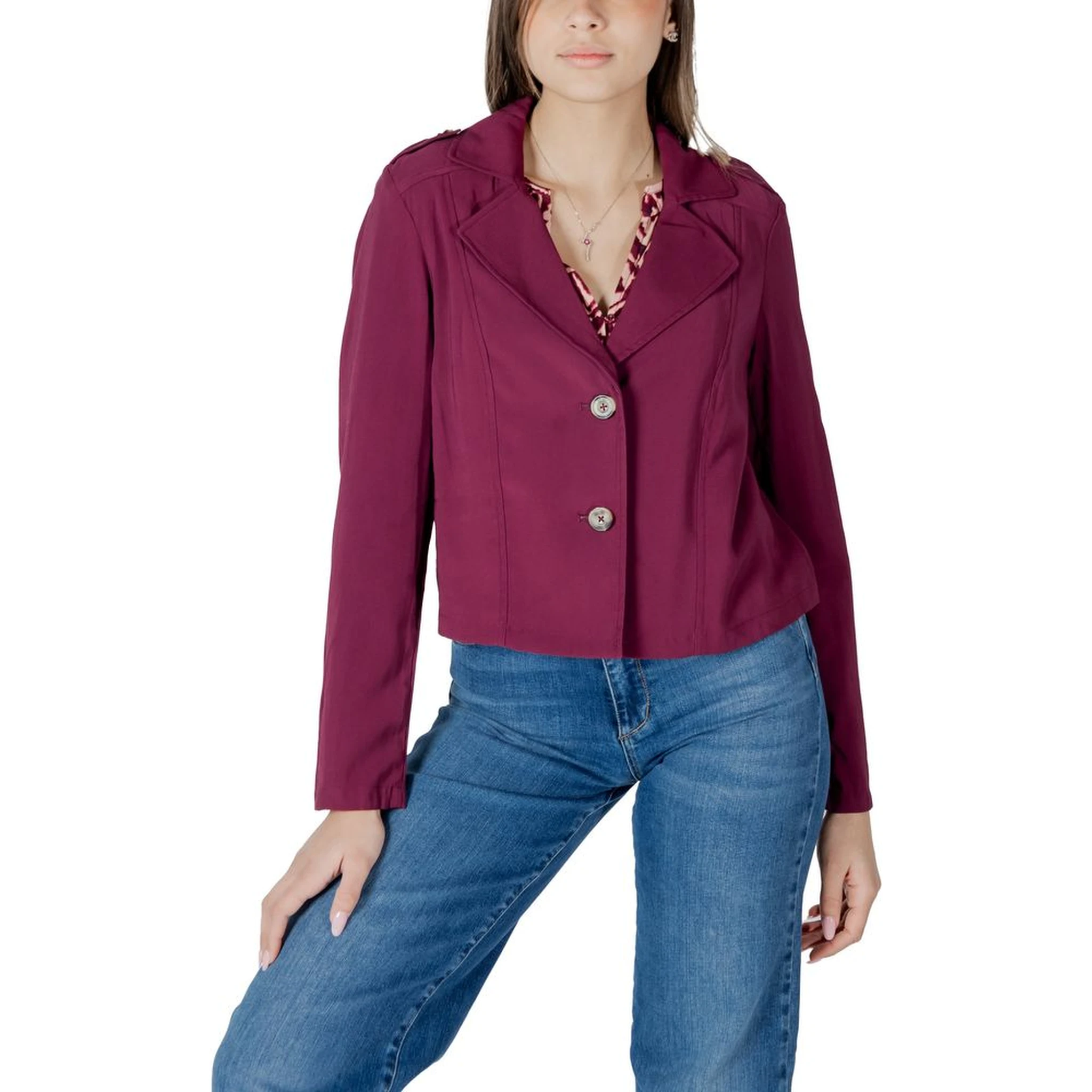 Purple Viscose Parka