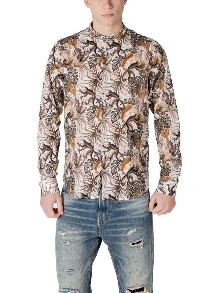White Cotton Pattern Shirt