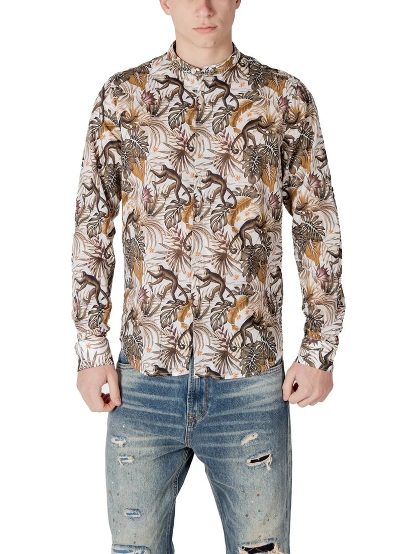 White Cotton Pattern Shirt