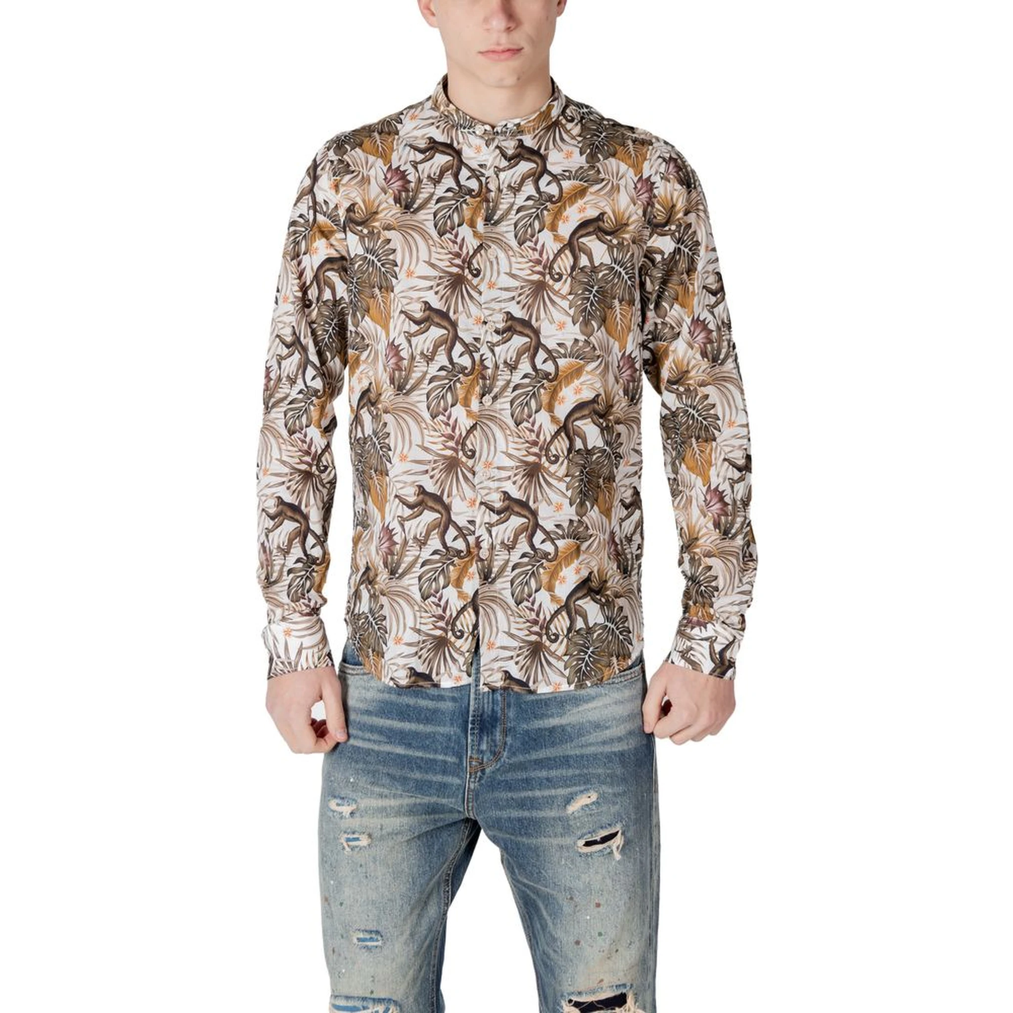 White Cotton Pattern Shirt