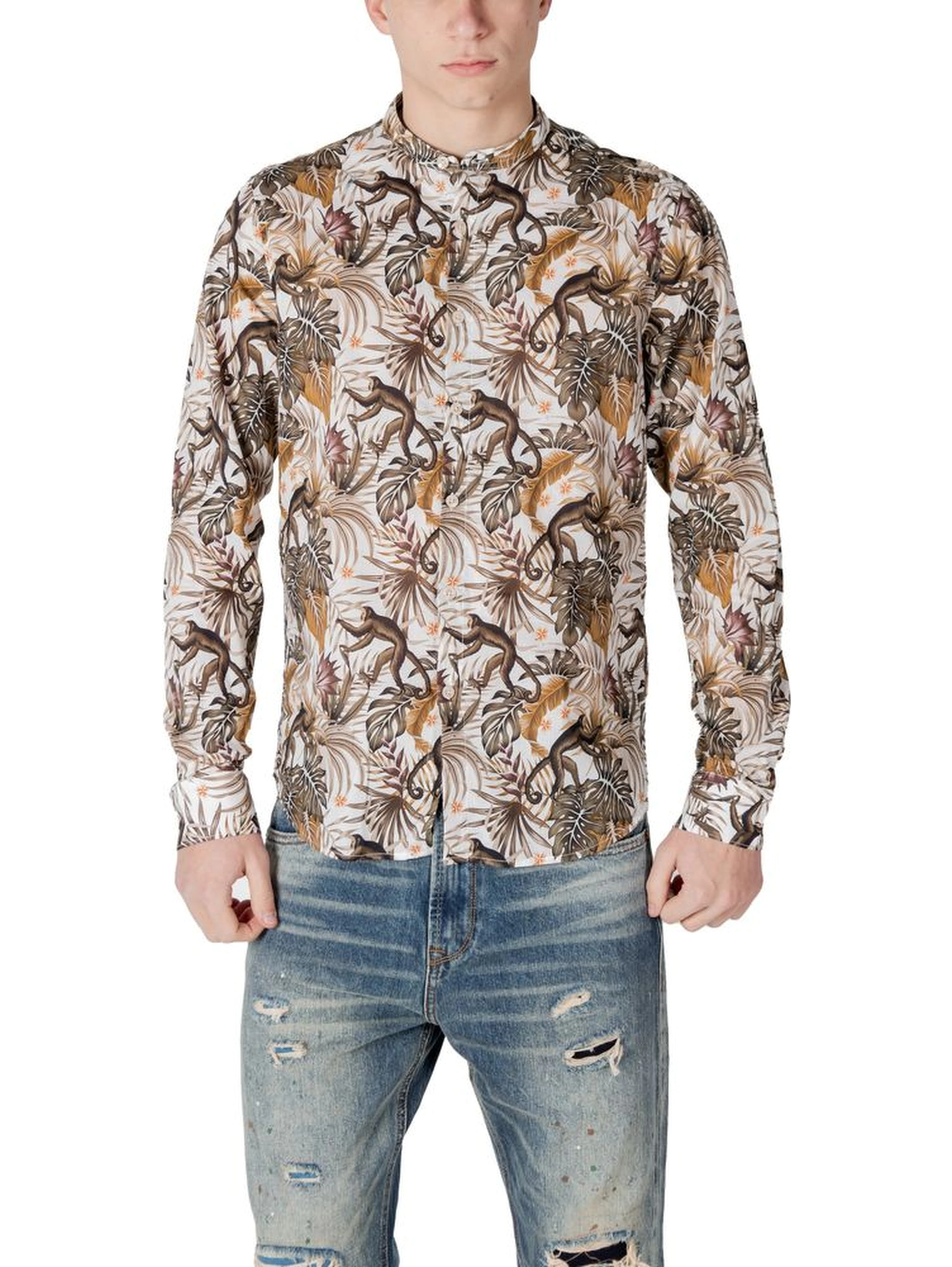 White Cotton Pattern Shirt
