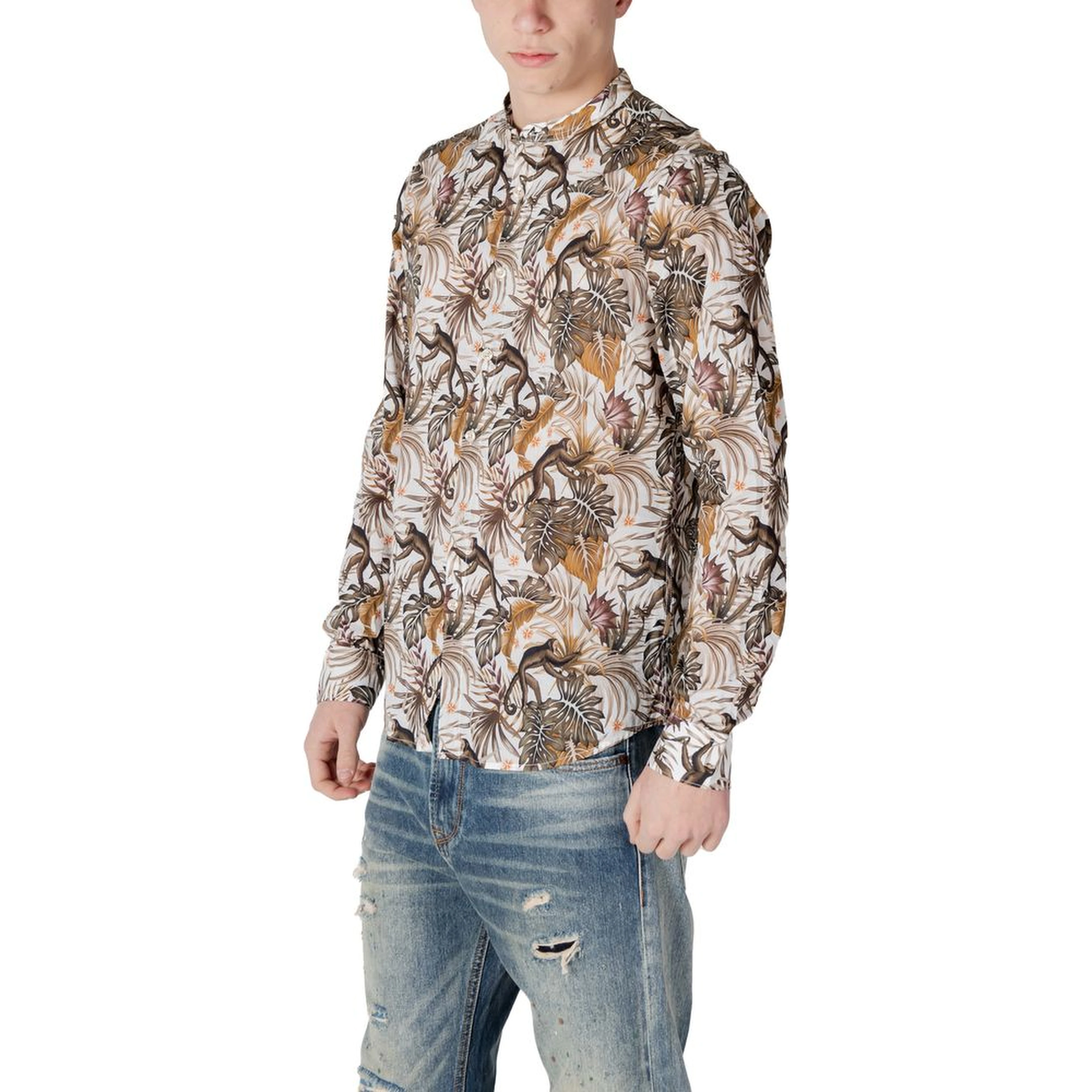 White Cotton Pattern Shirt