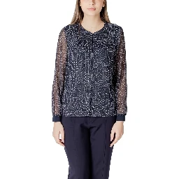 Blue Polyester Blouse