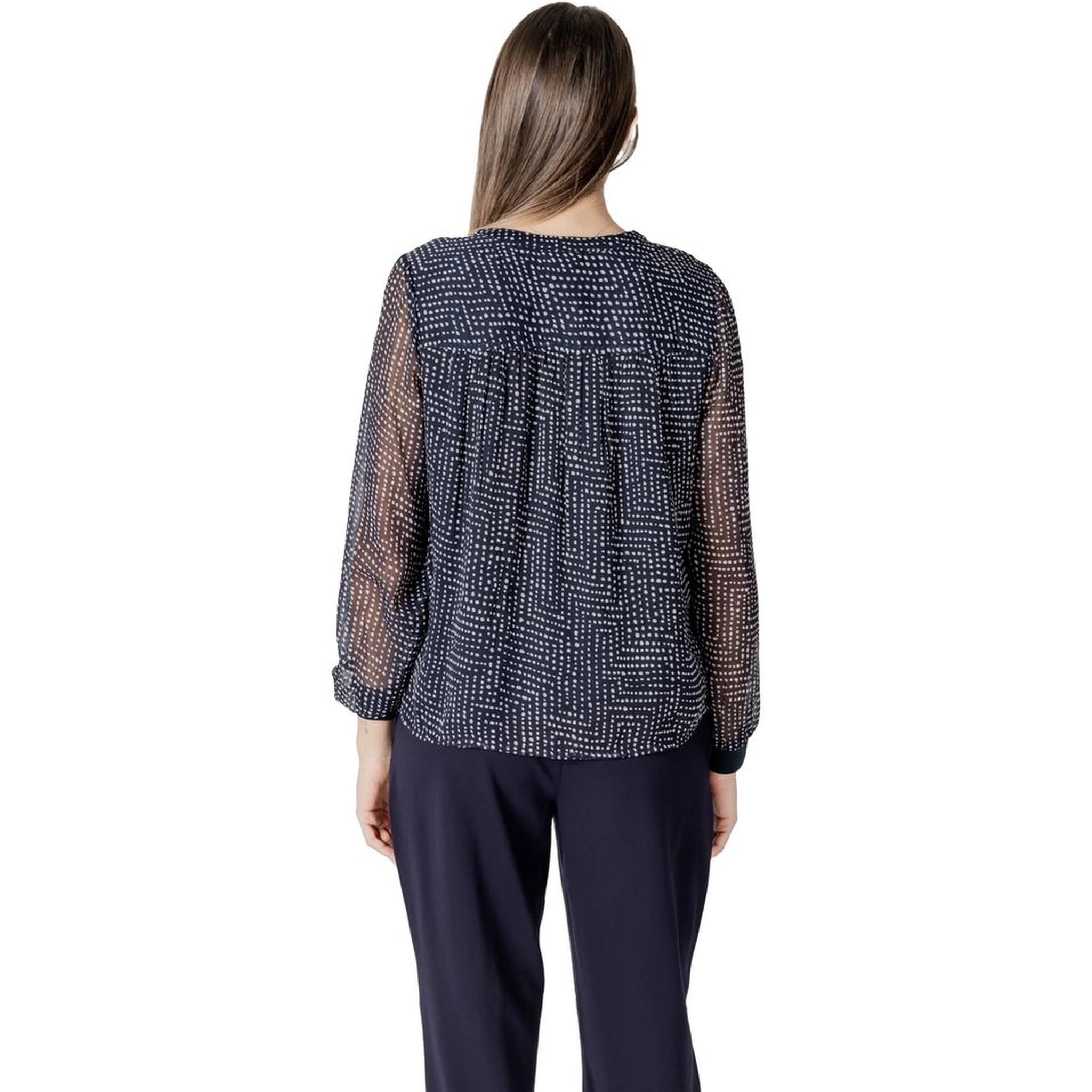 Blue Polyester Blouse