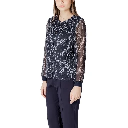 Blue Polyester Blouse