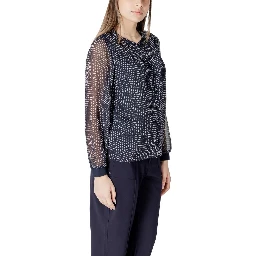 Blue Polyester Blouse