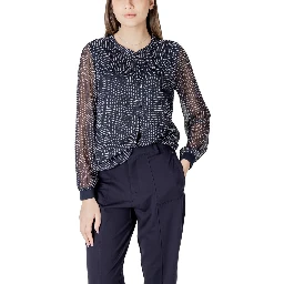 Blue Polyester Blouse