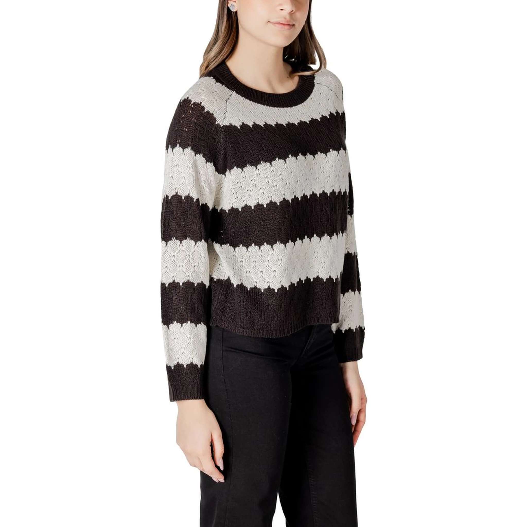 Black And White Marabou Sweatshirt