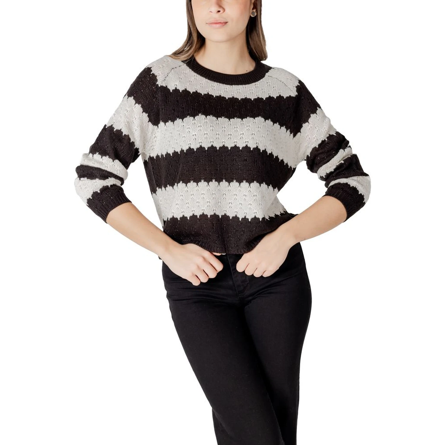 Black And White Marabou Sweatshirt