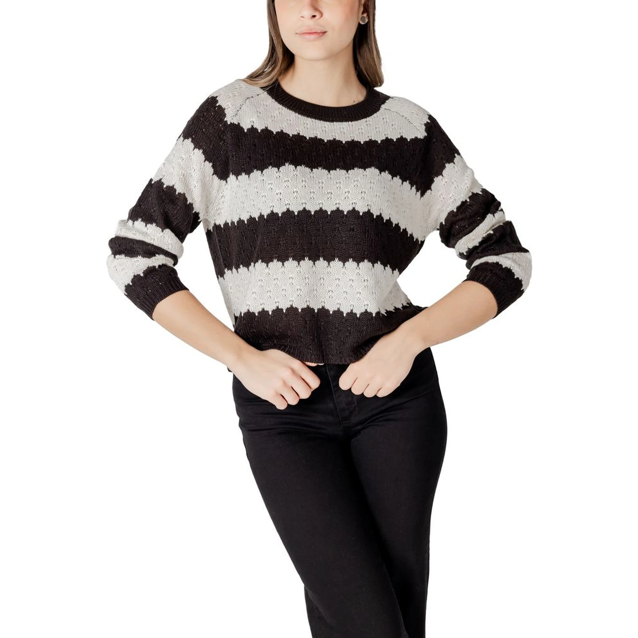 Black And White Marabou Sweatshirt