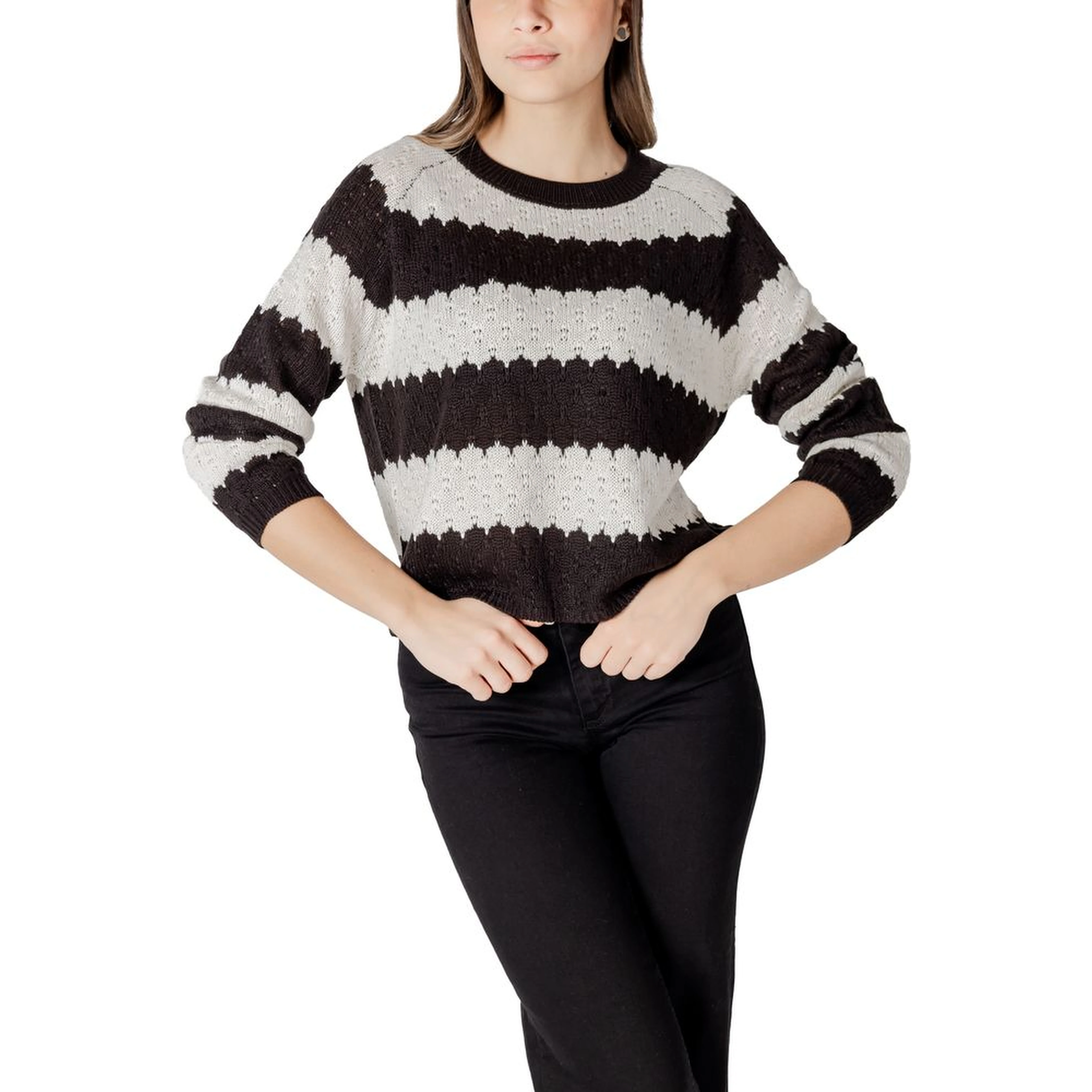 Black And White Marabou Sweatshirt