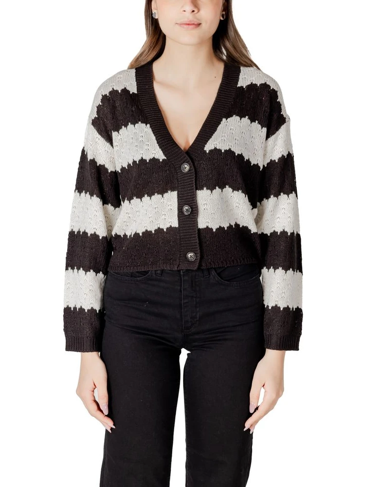 Black And White Marabou Cardigan