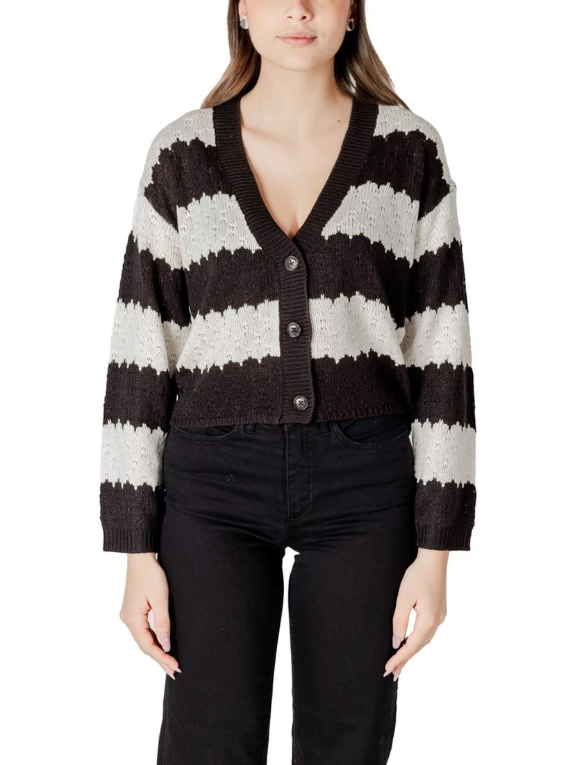Black And White Marabou Cardigan