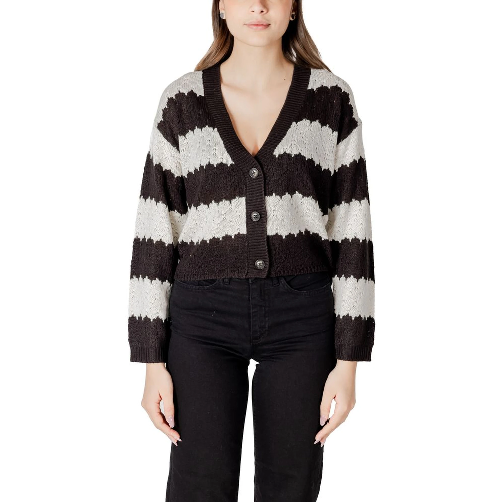 Black And White Marabou Cardigan