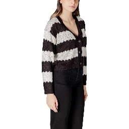 Black And White Marabou Cardigan