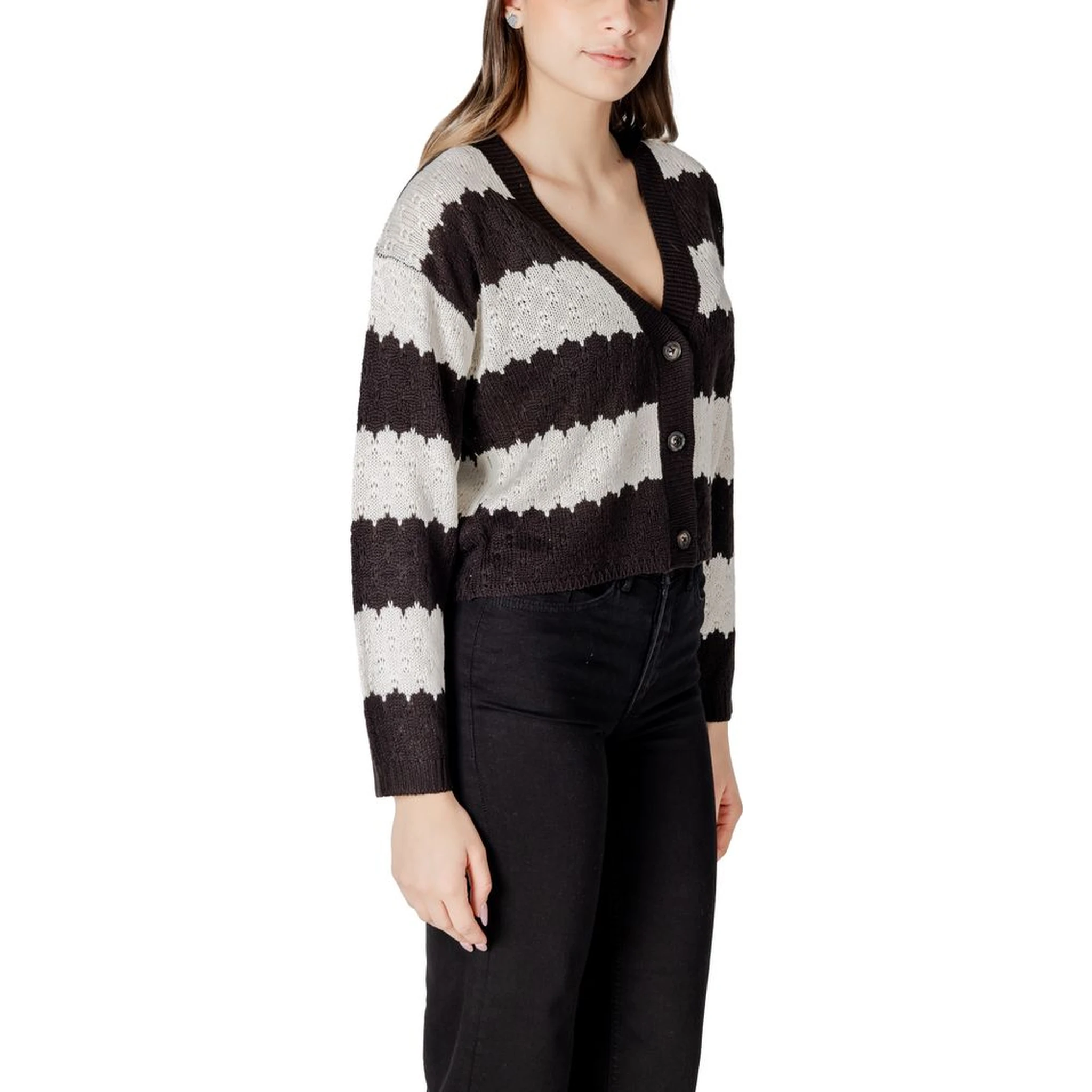 Black And White Marabou Cardigan