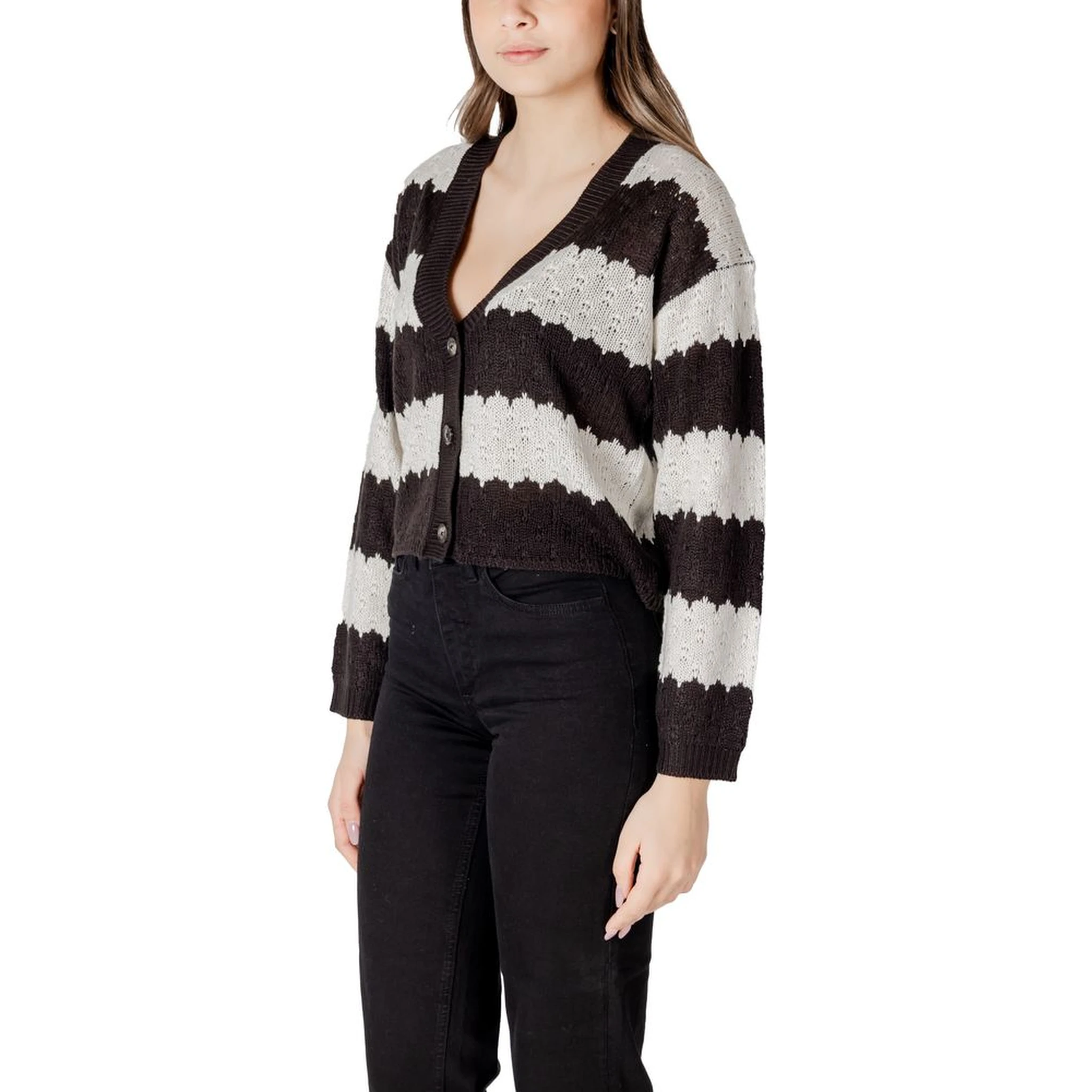 Black And White Marabou Cardigan