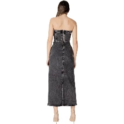 Black Cotton Midi Dress