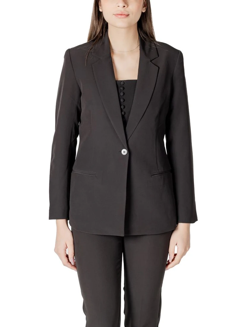 Black Polyester Blazer