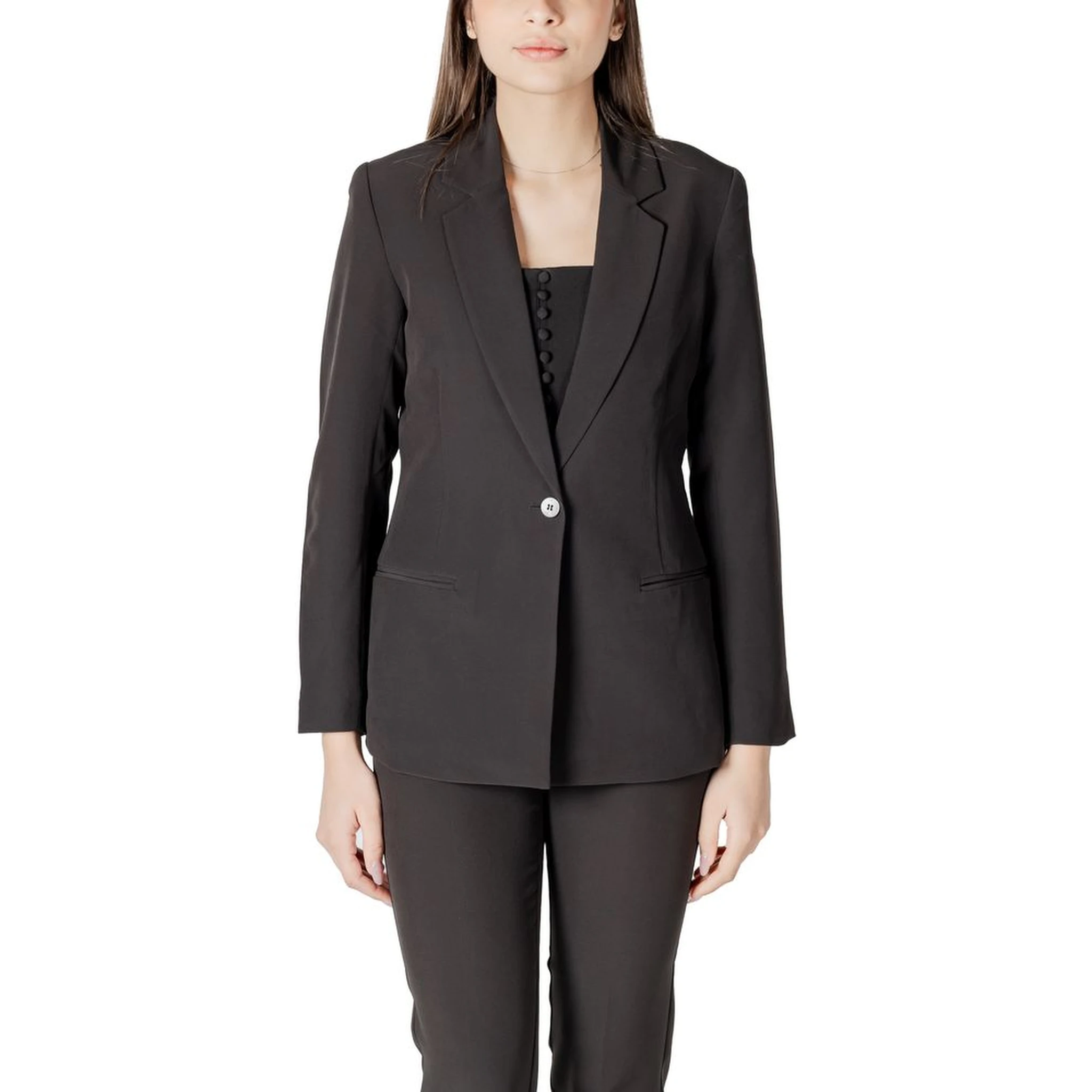Black Polyester Blazer