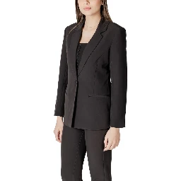 Black Polyester Blazer