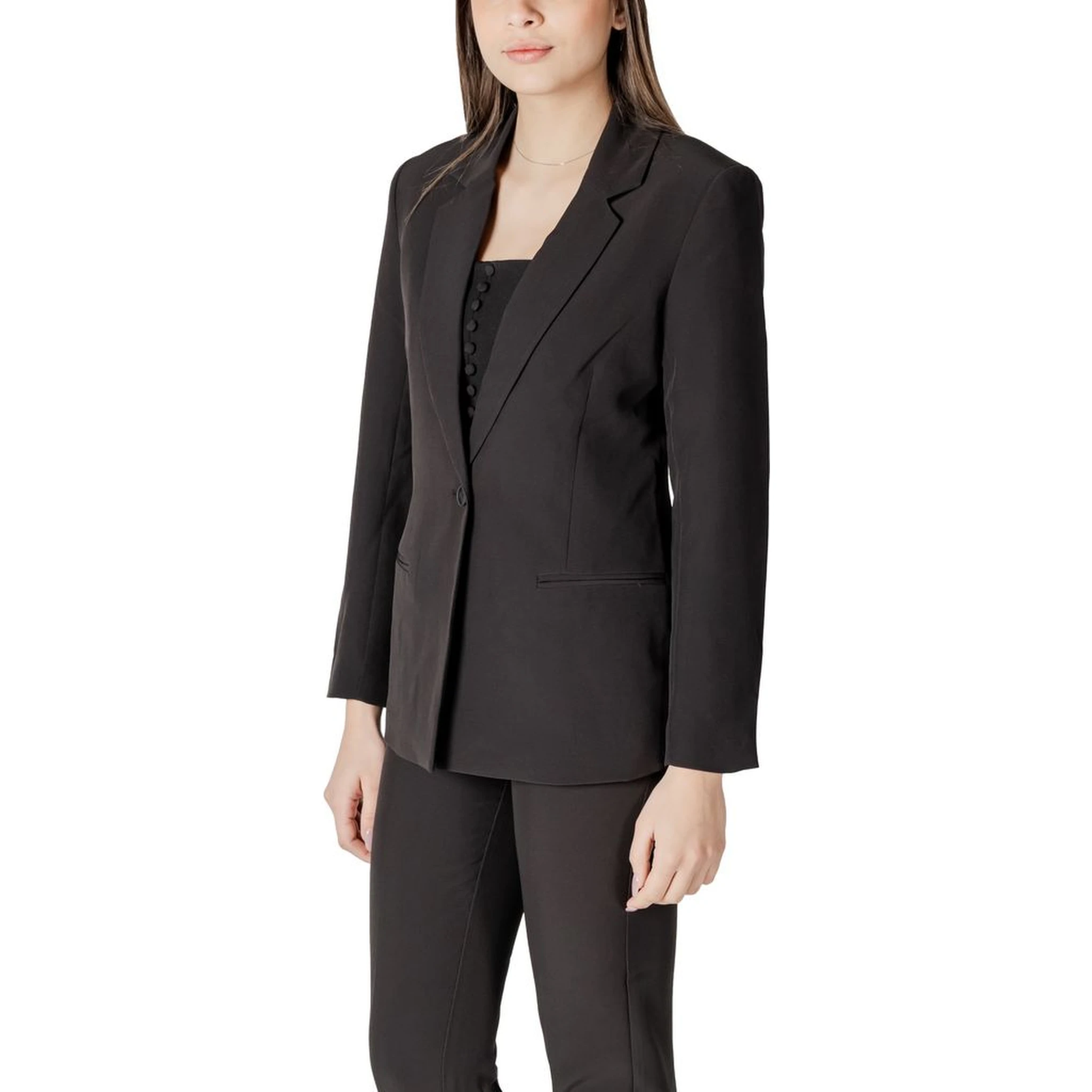Black Polyester Blazer