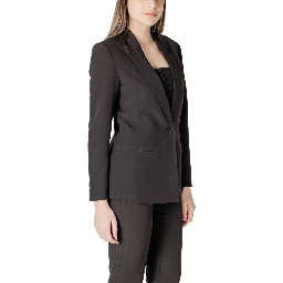 Black Polyester Blazer